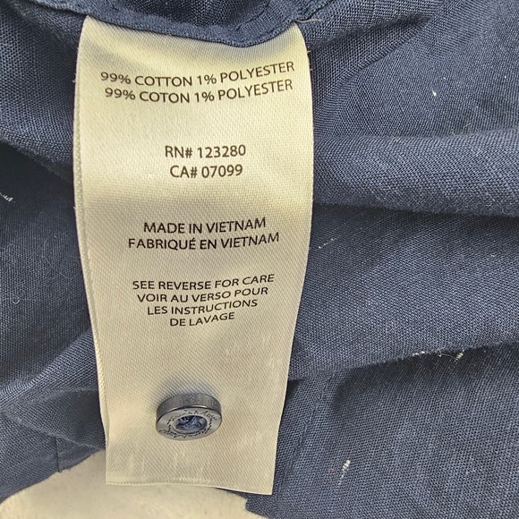 Travis Mathew Navy Blue Studebaker Short Sleeve Regular Shirt Mens Large - Picture 7 of 8